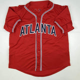 Autographed/Signed Andruw Jones Atlanta Red Baseball Jersey PSA/DNA COA