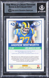 Rams Andrew Whitworth Authentic Signed 2019 Score #327 Card BAS Slabbed 2