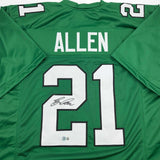 Autographed/Signed Eric Allen Philadelphia Kelly Green Jersey Beckett BAS COA