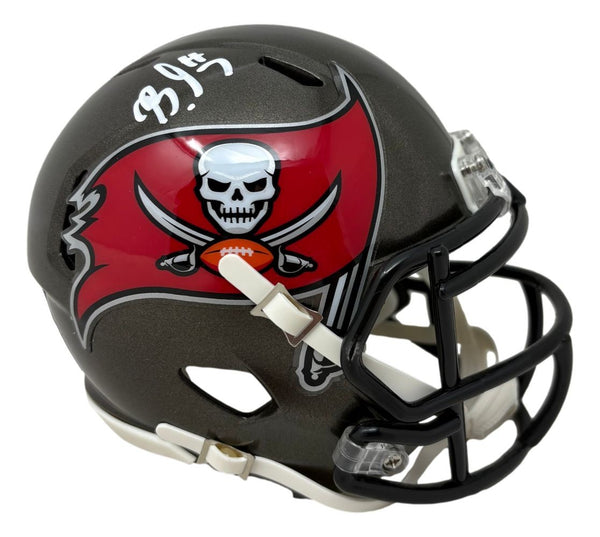 Bucky Irving Signed Tampa Bay Buccaneers Mini Speed Helmet BAS