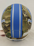 BARRY SANDERS SIGNED DETROIT LIONS FS CAMO SPEED AUTHENTIC HELMET SCHWARTZ COA