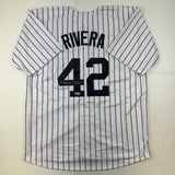 Autographed/Signed Mariano Rivera New York Pinstripe Jersey BAS Holo