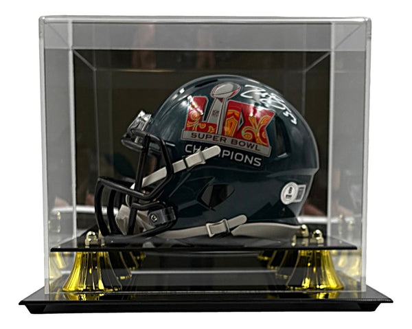 Zack Baun Signed Philadelphia Eagles Super Bowl 59 Mini Speed Helmet BAS w/ Case