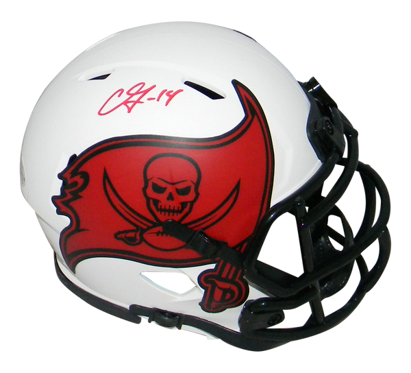 CHRIS GODWIN SIGNED TAMPA BAY BUCCANEERS LUNAR SPEED MINI HELMET BECKETT