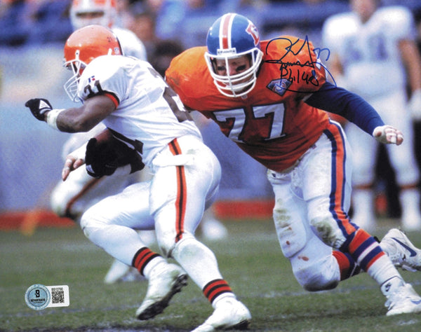 Karl Mecklenburg Autographed 8x10 Photo Denver Broncos Beckett BAS QR #BS12790
