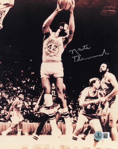 Nate Thurmond Autographed 8x10 Photo Golden State Warriors Beckett QR #BS12746