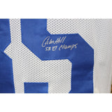Calvin Hill Autographed Pro Style XL White Jersey SB VI Champs Beckett 54290
