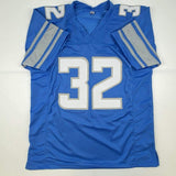 Autographed/Signed D'ANDRE SWIFT Detroit Blue Football Jersey JSA COA Auto