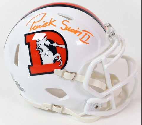 Patrick Surtain II Autographed Denver Broncos Snowcapped Mini Helmet Beckett COA