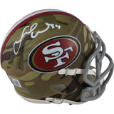 Fred Warner Autographed San Francisco 49ers Camo Mini Helmet Beckett 49546