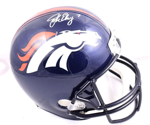John Elway Autographed Denver Broncos F/S Helmet- Beckett W Hologram *Silver