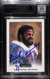 Earl Campbell Signed 2002 Gridiron Kings Trading Card Grade 10 Beckett 43865