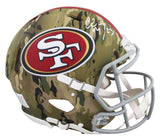 49ers Christian McCaffrey Signed Camo Full Size Speed Proline Helmet BAS
