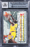 Lakers Shaquille O'Neal Signed 1996 Metal #183 Card Auto Graded 10! BAS Slabbed