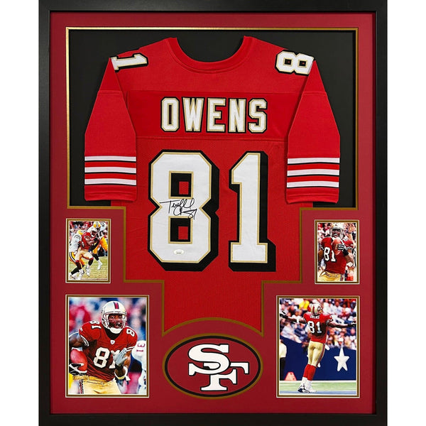 Terrell Owens Autographed Signed Framed San Francisco 49ers Jersey JSA