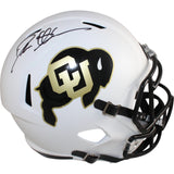 Deion Sanders Autographed Colorado Buffaloes F/S White Helmet Beckett 49654