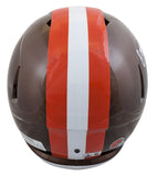 Browns Ozzie Newsome "Career Stat" Signed Flash Full Size Speed Rep Helmet BAS W