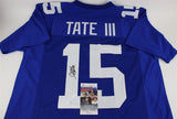 Golden Tate Signed New York Giants Blue Jersey (JSA COA) Notre Dame Receiver