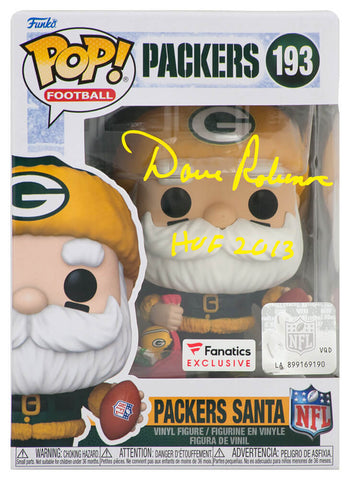 Dave Robinson Signed Packers SANTA Funko Pop Doll #193 w/HOF - (SCHWARTZ COA)