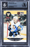 Penguins Bryan Trottier Authentic Signed 1990 Pro Set #511 Card BAS Slabbed