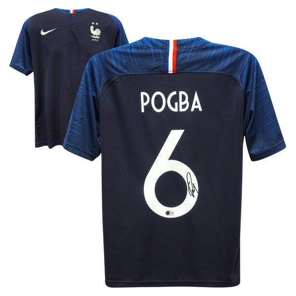 Paul Pogba Signed France Soccer Jersey #6 with Beckett COA