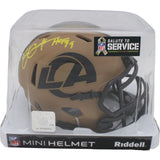 Eric Dickerson Autographed/Signed Los Angeles Rams Mini Helmet HOF Beckett 46761