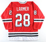 Steve Larmer Signed Chicago Blackhawks Jersey (JSA COA) See Description