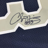 Autographed/Signed Alonzo Mourning Georgetown Blue College Jersey JSA