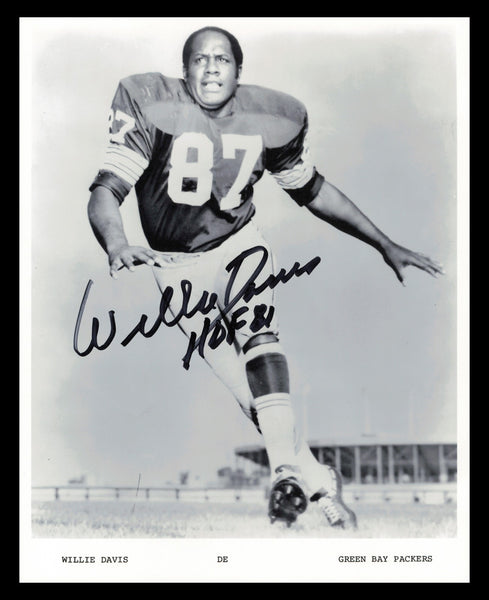Willie Davis Autographed 8x10 Photo Green Bay Packers "HOF 81" SKU #245955