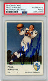 Paul Maguire Autographed 1961 Fleer #160 Trading Card PSA Slab 43631