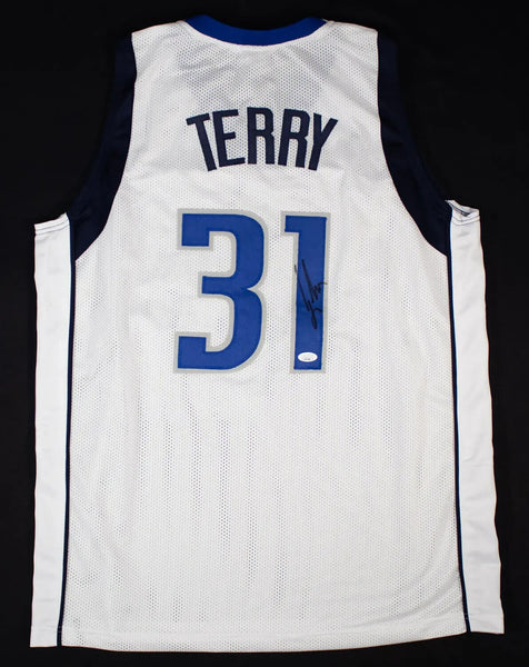 Jason Terry Signed Dallas Mavericks White Home Jersey (JSA COA) Ex-Arizona Guard