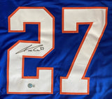 Anders Lee New York Signed Blue Hockey Jersey BAS ITP