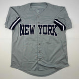 Autographed/Signed Mariano Rivera New York Grey Baseball Jersey JSA COA/LOA