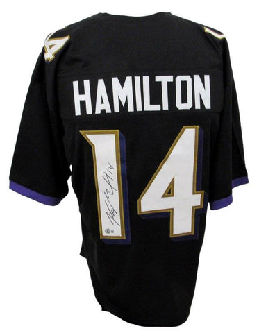 Kyle Hamilton Signed Black Custom Football Jersey Ravens Beckett 186204
