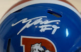 Talanoa Hufanga Autographed Denver Bronocs Retro "D" Mini Helmet - BAS COA