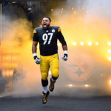 Cameron Heyward Signed Steelers Bumble Bee Throwback Jersey (Beckett) D.T.
