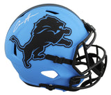 Lions Aidan Hutchinson Signed Rave Full Size Speed Rep Helmet BAS Witnessed