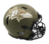 Ed Reed Signed Baltimore Ravens Speed Authentic Salute to Service Helmet