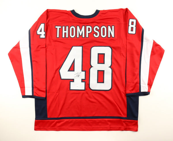 Logan Thompson Signed Washington Capitals Jersey (JSA) Caps #1 Goaltender