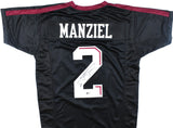 Johnny Manziel Autographed Black College Style Jersey w/HT - Beckett W Hologram