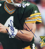 Brett Favre Signed Green Bay Packers Framed Game Program Display (Beckett)