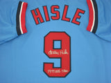 Minnesota Twins LARRY HISLE Custom Blue Jersey AUTO w/ "1977 All Star" - #9033