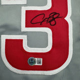 Framed Autographed/Signed Alex Bregman 35x39 Chicago Grey Jersey BAS COA