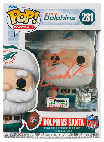 Larry Csonka Signed Miami Dolphins SANTA Funko Pop Doll #281 - (SCHWARTZ COA)