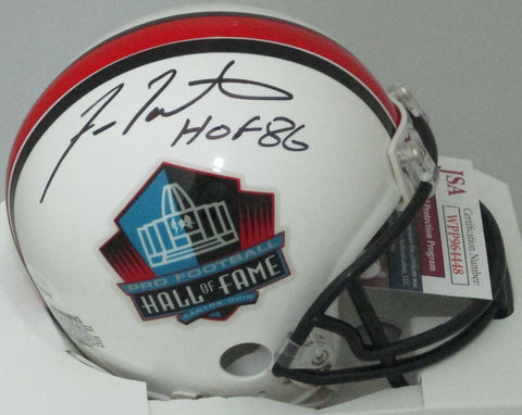 Vikings FRAN TARKENTON Signed Riddell HOF Logo Mini Helmet AUTO w/ HOF 86 - JSA