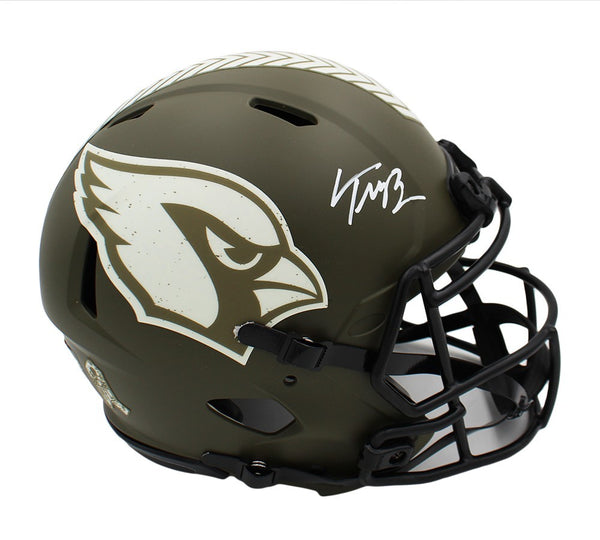 Trey McBride Signed Arizona Cardinals Speed Authentic Salute to Service Helmet