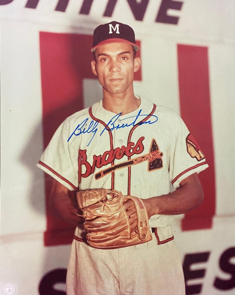 Milw Braves BILLY BRUTON (d) Signed 8x10 Photo #1 AUTO