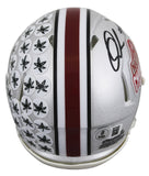 OSU Quinshon Judkins Signed 2024 National Champs Speed Mini Helmet W/ Case BAS W