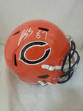 LUTHER BURDEN SIGNED CHICAGO BEARS F/S ALTERNATE SPEED REPLICA HELMET BECKETT QR