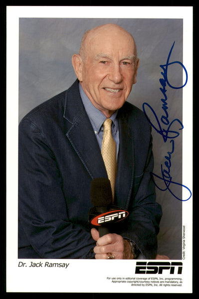 Jack Ramsay Autographed Signed 5.5x8.5 NBA ESPN SKU #234882